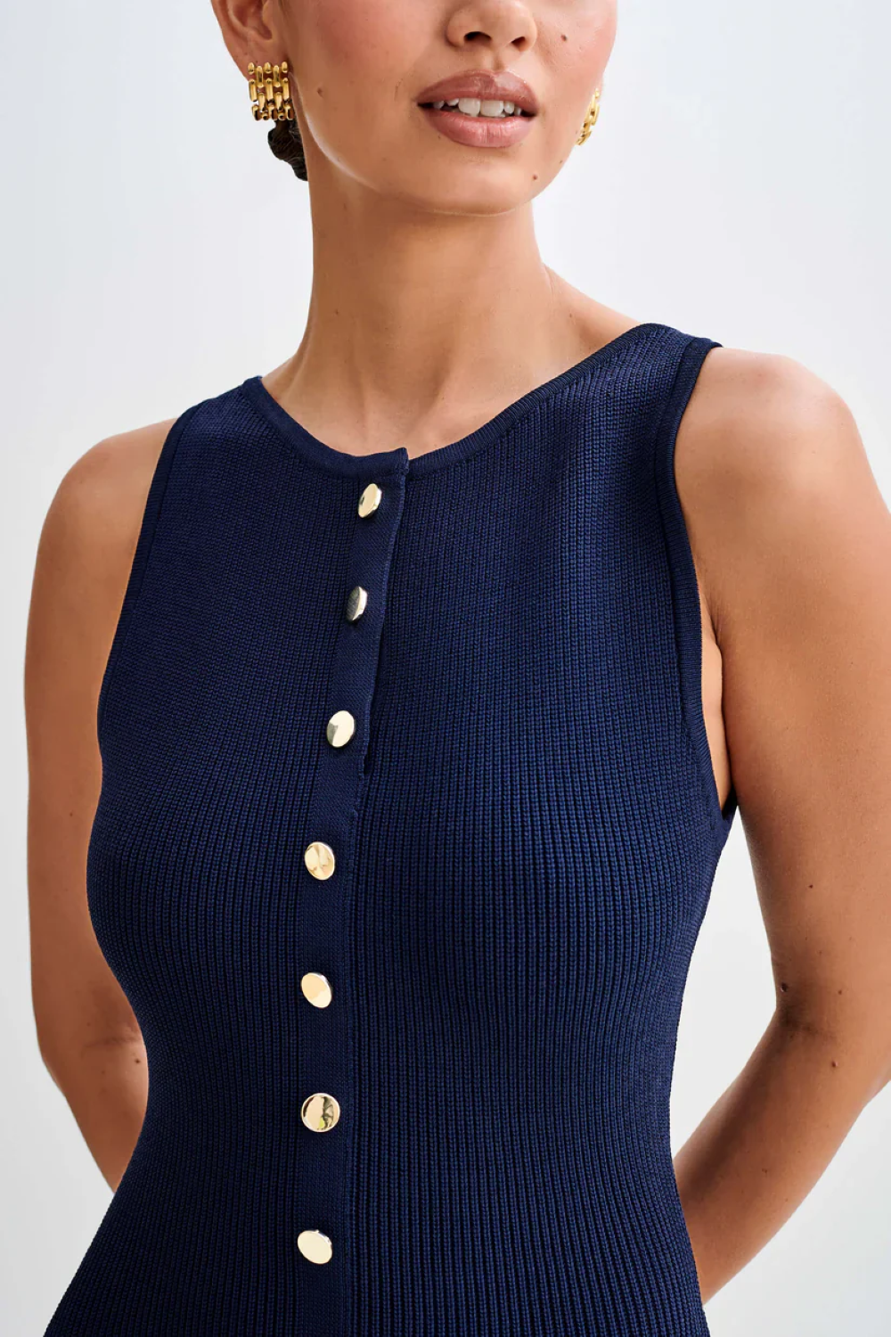 Adriana | Buttoned Midi Dress