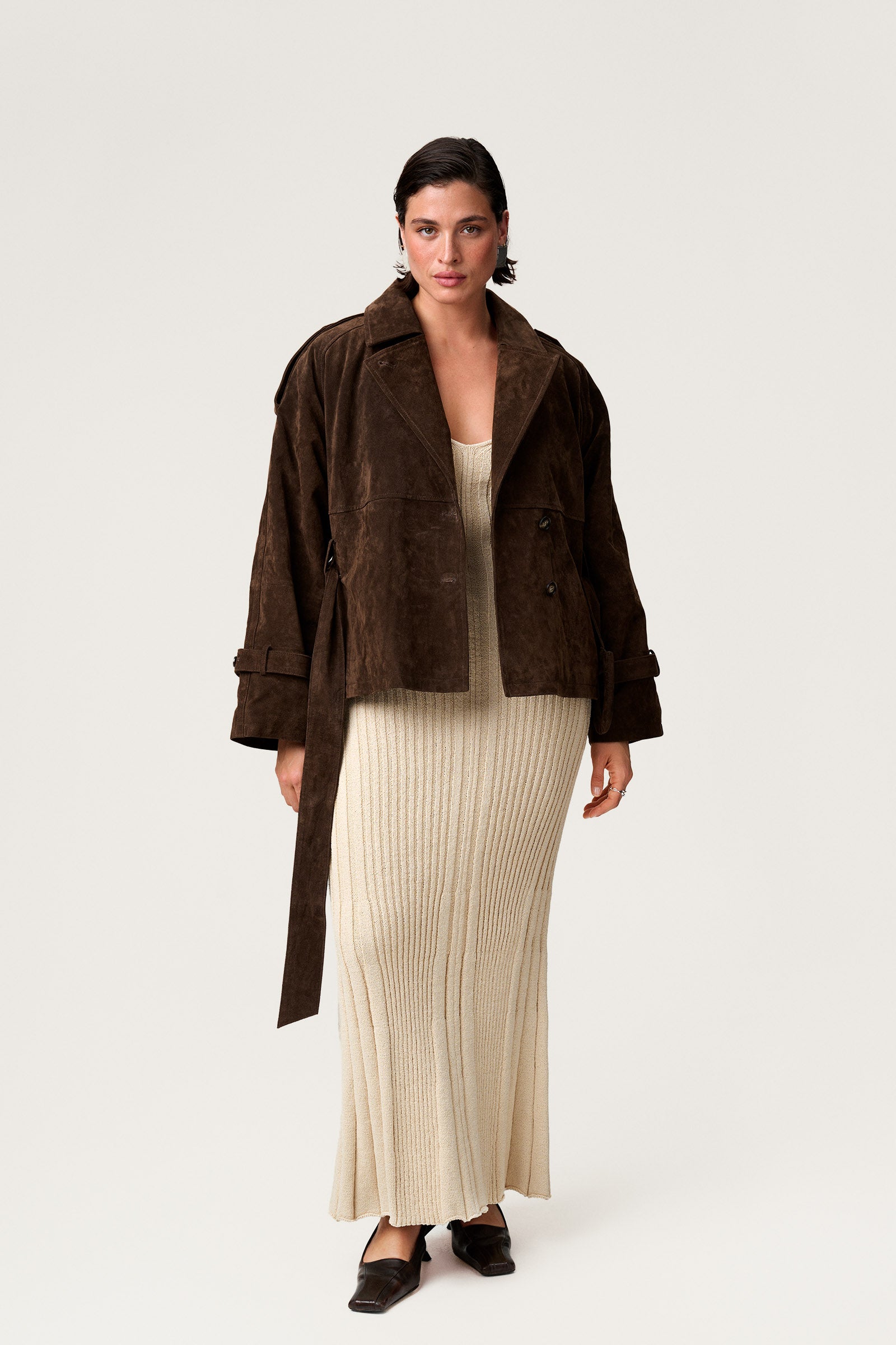 Annabel | Belted Suede Jacket